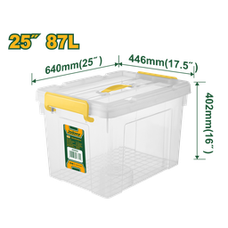 BAC DE RANGEMENT PLASTIQUE 87L