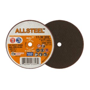 ALLSTEEL 3X1/32X1/4'' T1 CUT-OFF WHEEL