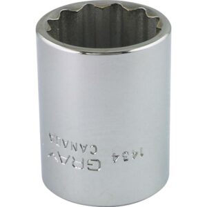 BOX 1-1/8" X 1/2" DR 12 PT REG CHROME