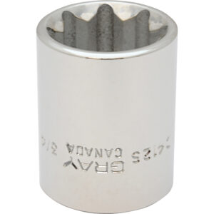 BOX 3/4" X 1/2" DR 8PT REG