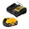 ENSEMBLE PILE LITHIUM-ION 5AH + CHARGEUR 20V (DEWALT)