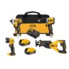 ENSEMBLE 4 OUTILS COMBINÉS S.BROSSE (DEWALT)