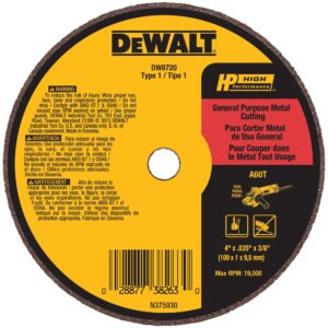 DISQUE DE COUPE ACIER 4 X .035 X 3/8