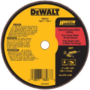 DISQUE DE COUPE ACIER 4 X .035 X 5/8