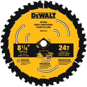 LAME DE SCIE CIRCULAIRE 8 1/4" 24D COUPE EN LONG (DEWALT)
