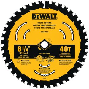 LAME DE SCIE CIRCULAIRE 8 1/4" 40D COUPE TRANSVERSALE(DEWALT