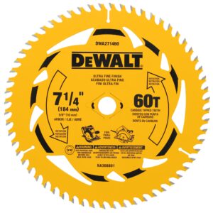 LAME 7-1/4" X 60D EN CARBURE ULTRA FINE (DEWALT)