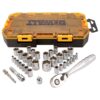 JEU DE DOUILLES 1/4''DR ET 3/8''DR (34 PCS) DEWALT