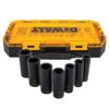 JEU DE DOUILLES LONGUES À CHOCS SAE 1/2" DR (7 PCS) DEWALT