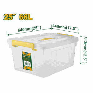 BAC DE RANGEMENT PLASTIQUE 66L