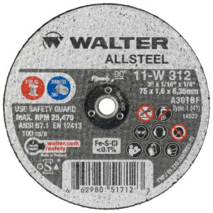 ALLSTEEL 3X1/16X1/4'' T1 CUT-OFF WHEEL