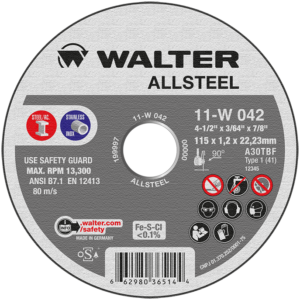 ALLSTEEL 4.5X3/64X7/8'' T1 CUT-OFF WHEEL