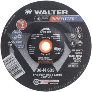 6" X 3/32" X 5/8-11" PIPEFITTER SPIN-ON