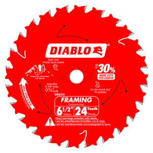 LAME 6 1/2"  24D POUR CHARPENTIER (2PQT)