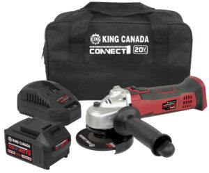 ENS.RECTIFIEUSE À ANGLE 4-1/2" S.FIL 20V (KING)