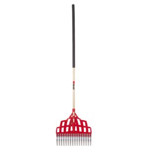 BALAI À GAZON 16 DENTS POLYPRO/ACIER GAINE MANCHE