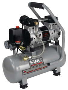 COMPRESSEUR À AIR SANS HUILE SILENCIEUX 3 GAL (KING).
