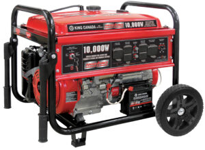 GÉNÉRATRICE 10000W AU GAZ AVEC ROUES (KING)