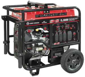GÉNÉRATRICE 15000W AU GAZ À 2 CYL.EN V A/DÉM.ÉLECT.(KING)