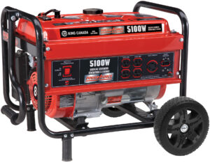GÉNÉRATRICE 5100W AU GAZ AVEC ROUES (KING)