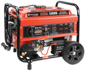 GÉNÉRATRICE 5100W AU GAZ/PROPANE AVEC ROUES (KING)