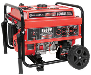GÉNÉRATRICE 6500W AU GAZ AVEC ROUES (KING)