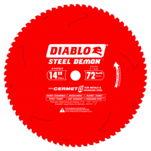 LAME CERMET POUR METAUX FERREUX 14" 72D