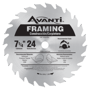 LAME POUR CHARPENTE 7-1/4"- 24D