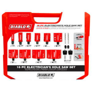 JEU DE SCIE-CLOCHE POUR ÉLECTRICIEN (16 PCS)