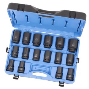 BOX À CHOC 1" DR PROFOND 6 PANS SAE (16 PCS)