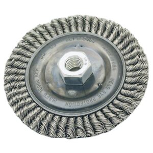 Brosse métallique 4"x 1/4 x 5 / 8-11NC de talon de stringer