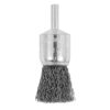 Brosse métallique 3/4 X1/4" axiale ondulée montée sur axe 1/