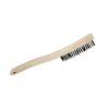 BROSSE D'ACIER 13-3/4" MANCHE EN BOIS