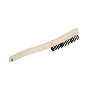 BROSSE D'ACIER 13-3/4" MANCHE EN BOIS