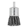 Brosse métallique 1-1/8" x 1/4" torsadé montée sur axe
