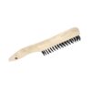 BROSSE D'ACIER 9-1/2" MANCHE EN BOIS