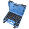 BOX À CHOC 1/2" DR PROFOND 6 PANS SAE (19 PCS)
