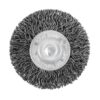 Brosse métallique 2" x 1/4" radiale montée sur axe