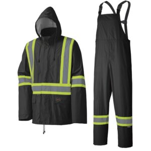 VÊTEMENT DE PLUIE NOIR PVC -2X LARGE- PIONEER