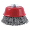 Brosse boisseau à fil ondulée 4 x 5/8-11 NC