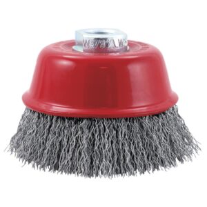 Brosse boisseau à fil ondulée 4 x 5/8-11 NC
