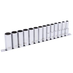 BOX 1/2" DR PROFOND 12 PANS MÉTRIQUE (14 pcs)