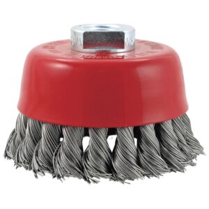 Brosse boisseau à fils noués 3-1/2" x 5/8-11NC