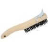 BROSSE D'ACIER 9-1/2" MANCHE EN BOIS