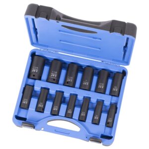 BOX À CHOC 1/2" DR PROFOND 6 PANS SAE (13 PCS)