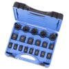 BOX À CHOC 1/2" DR 6 PANS SAE (19 PCS)