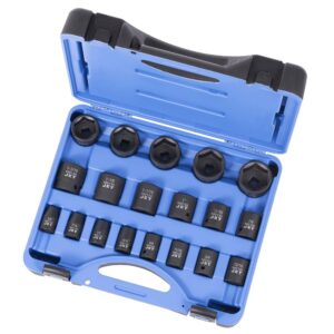 BOX À CHOC 1/2" DR 6 PANS SAE (19 PCS)