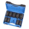 BOX À CHOC 1" DR PROFOND 6 PANS SAE (9 PCS)