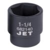 Box noir 1-1/4" prise 1/2" Régulier 6 pans