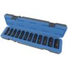 BOX À CHOC 1/2" DR PROFOND 6 PANS métrique (12 PCS)
